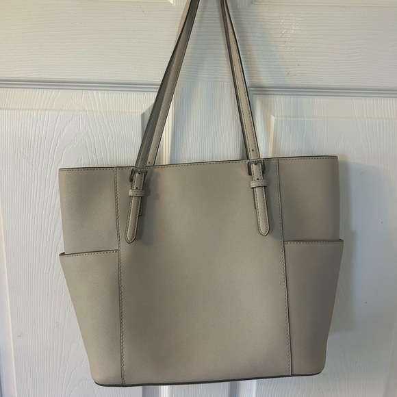 Michael Kors Gray Saffiano Leather Tote - Picture 4 of 9